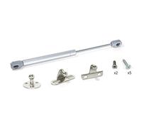 Emuca 1274325 1274325 Pack of 10 Sets Force Gas strut Stay Lift Cabinet Cupboard Door Soft Close Hinge with Brackets and Fixing Screws, Paint Aluminium, 11kg 100mm (10un)