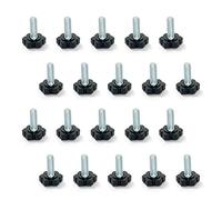 Emuca 2020205 Leveller foot for furniture, M6x25mm, Set of 20 pieces