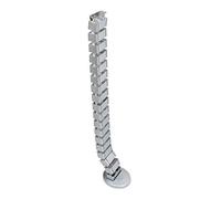 Emuca 3196725 Flexible Cable Organiser for Desk or Table with Weighted Base in Aluminium Painted Plastic