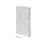 Emuca 7085025 Lateral assembly supplement for Emuca's pull down hanging wardrobe rail, metallic grey, Set of 2 pcs