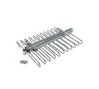 Emuca - Wardrobe pull out trouser rack, Holder, Sliding hanger rail organizer rack for wardrobe for 11 trousers, Chrome plated, Steel