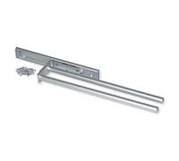 Emuca 7086962 Pull-out towel rail with two arms 440mm long made of matt anodised aluminium