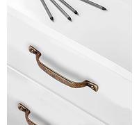 Emuca 9160208 Furniture handle, CC 96mm, zamak, bronze finishing, Set of 20 pieces