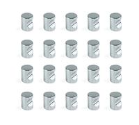 Emuca 9161611 Furniture Knob, Ø20mm, Zamak Set of 20 Pieces, Chrome Plated