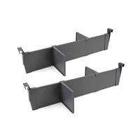 Emuca - Adjustable Drawer Organiser kit, Accessories Drawer dividers 600mm (23,6 inch), Aluminium, Anthracite Grey.