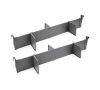 Emuca - Adjustable Drawer Organiser kit, Accessories Drawer dividers 900mm (35,4 inch), Aluminium, Anthracite Grey.