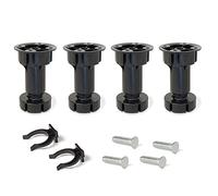 Emuca - Adjustable feet for kitchen or bathroom cabinet, set of 4 adjustable legs with assembly accessories, H 120mm (4,7 inch)