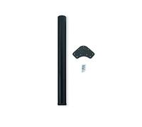 Emuca - Adjustable table leg Ø60x870mm (Ø2,3x34,2 inch), set of 1 steel table leg, height adjustment 870-890mm (34,2-35inch), black