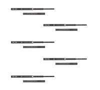 Emuca - Ball Bearing Drawer Slides 45mm x 500mm (1,77 x 19,7 inch), Set of 5 Pairs of Full Extension Drawer Runners, Black