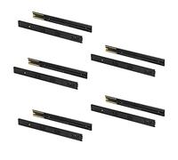 Emuca - Ball Bearing Drawer Slides 45mmx600mm (1,77 x 23.6 inch), Set of 5 Pairs of Full Extension Drawer Runners with Soft Closing, Black