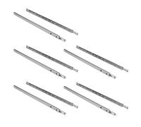 Emuca - Ball bearing drawer slides, partial extension drawer runners for furniture, 17 x 438mm (0,66 x 17,24 inch), Set of 5 pairs