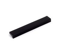 Emuca - Bremen Furniture Handle, 128 mm Interaxis, Black Anodized, Aluminium, 5 ut
