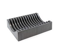 Emuca - Dish Organizer for Kitchen Cupboard, Plate Holder, Capacity for 13 Plates, Plastic, Anthracite Grey.