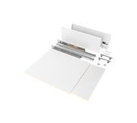 Emuca - Drawer Kit for Kitchen or Bathroom with Included Boards and Total Extraction Slides with Soft Closing, 178mm (7 inch) Height for 450mm (17,7 inch) Module and 500mm (19,7 inch) Depth, White.