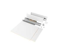 Emuca - Drawer Kit for Kitchen or Bathroom with Included Boards, Total Extraction Slides with Soft Closing, 93mm (3,6 inch) Height for 600mm (23,6 inch) Module and 500mm (19,7 inch) Depth, White
