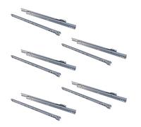 Emuca - Drawer runners 400mm with partial extension in silver grey colour, set of 5 sliders for drawer