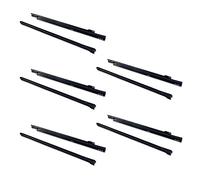 Emuca - Drawer runners 600mm (23,6 inch) with partial extension in black colour, set of 5 sliders for drawer