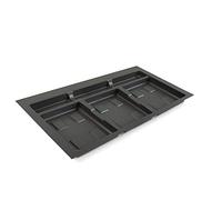 Emuca Drawer System, Cut Waste Sorting bin, Base for 80cm Cabinet (736x482mm), Grey