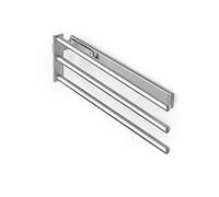 Emuca - Extendable Towel Rail, 3 arms, Pull-Out Towel Rail, 17,3 inch (440 mm), Aluminium, Anodised Matte