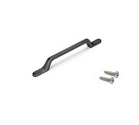 Emuca - Furniture Handle, 160mm Interaxis (6,2 inch), L225mm (8,8 inch), Aluminium, Dark Grey, 5 pcs.