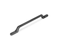 Emuca - Furniture Handle,Cabinet Handles, 128mm (5 inch), L 192 mm (7,55 inch) Aluminium, Dark Grey, Set of 25