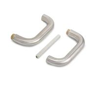 Emuca - Internal Door Handles for Glass Doors Locks, U Model, Stainless Steel