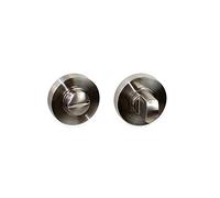 Emuca - Internal Door Turn and Release, Set of 5 thumb turn Sliding Doors Lock with D.35 mm (1,37 inch) Rose, zamak, Satin Nickel