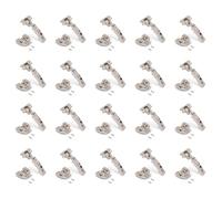 Emuca - Kit of 20 Full Overlay Hinge X91 with Soft Close and Mixed mountig Plate, 105º Opening, Nickel Plated, Steel