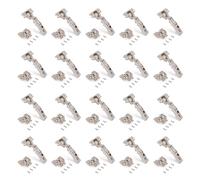 Emuca - Kit of 20 Full Overlay Hinges X91. Ø35mm. 105° Opening, Soft Closing for Overlapping Doors and Screw-on Supplements with Eccentric Adjustment