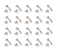 Emuca - Kit of 20 Full Overlay Hinges x91. Ø35mm. Opening 105°, Soft Close for Overlapping Doors and Euro Supplements with Eccentric Adjustment