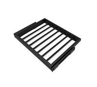 Emuca - Kit of 7 trouser rods and rack with soft-close slide for closets, adjustable, module 600mm (23,6 inch), Textured black painted