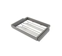 Emuca - Kit of shoe drawer and adjustable frame Quartz for wardrobes, Soft-Close and Full Extension runners, 70 cm Module, Titanium Finish