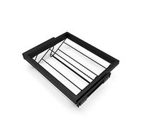 Emuca - Kit of shoe drawer and rack with soft-close slide for closets, adjustable, module 600mm (23,6 inch), Textured black painted