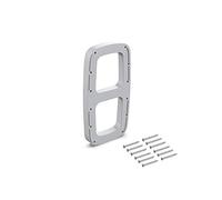 Emuca - Lateral assembly supplement for pull down hanging rail, Side supplement for pull down wardrobe rail lift, grey plastic, Set of 2