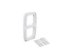 Emuca - Lateral assembly supplement for pull down hanging rail, Side supplement for pull down wardrobe rail lift, white plastic, Set of 2