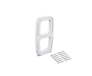 Emuca - Lateral assembly supplement for pull down hanging rail, Side supplement for pull down wardrobe rail lift, white plastic, Set of 2