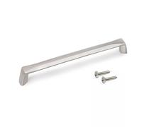 Emuca - Lot of 10 Furniture Handles, L174mm, 160mm Interaxis, Zamak, Satin Finished Nickel