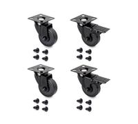 Emuca 2008917 Castors, Black, 50mm Diameter