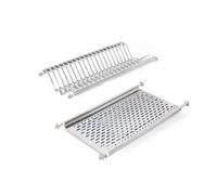 Emuca - Stainless Steel Dish Drying Rack for Standard 60 cm Width Kitchen Cabinet, Inner Width Module 535 -570 mm