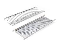 Emuca - Stainless Steel Dish Drying Rack for Standard 80 cm (31,4 inch) Width Kitchen Cabinet, Inner Width Module 735-770 mm