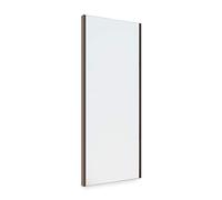 Emuca - Pull-out mirror for inside wardrobe, adjustable interior furniture mirror, 340x1000mm (13,4x39 inch), moka finish