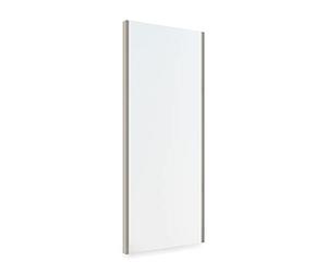 Emuca - Pull-out mirror for inside wardrobe, adjustable interior furniture mirror, 340x1000mm (13,4x39 inch), Stone grey color painted