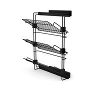 Emuca - Pull-out side shoe rack for closets and walk-in closets Hack, Right, Textured black painted, Steel