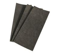 Emuca - Rectangular self adhesive felt pads for furniture, brown colour, 100x250mm (3,9x9,8 inch), Set of 3 felt pads