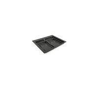 Emuca - Recycle base for kitchen drawer containers, 2 compartments, Base module 600mm (536x482mm), Anthracite grey plastic.