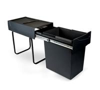 Emuca - Recycling bin for lower mounting and manual pull-out in kitchen unit Recycle 1x20 litres