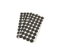Emuca - Round self adhesive felt pads for furniture, brown colour, Ø16mm (0,6 inch), Set of 150 felt pads