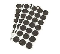 Emuca - Round self adhesive felt pads for furniture, brown colour, Ø30mm (1,18 inch), Set of 63 felt pads