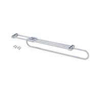 Emuca Self Pull-Out Wardrobe Rail, 350, Silver Painted, Steel And Plastic