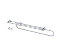 Emuca - Self Pull-out wardrobe rail, 450mm (15,7 inch), Silver painted, Steel and Plastic